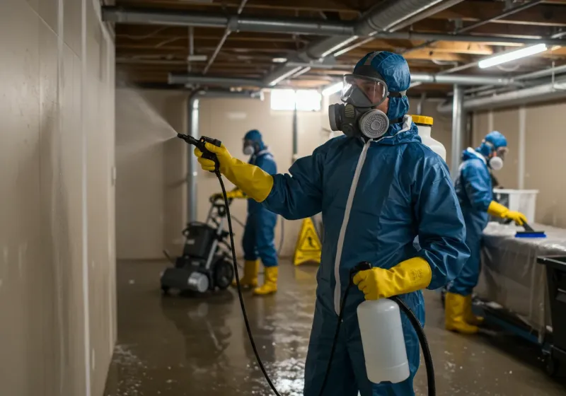 Basement Sanitization and Antimicrobial Treatment process in Gibsonville, NC